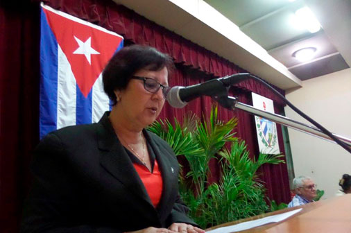 Leonor Lina Plasencia, vicepresidenta de la Asamblea Provincial del Poder Popular.