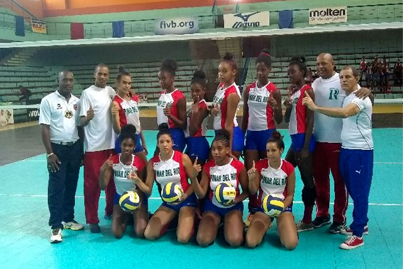 equipo de voleibol femenino escolar 